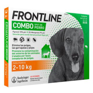 Frontline Combo Spot On Pipetas Antiparasitárias para cães 2 -10 kg